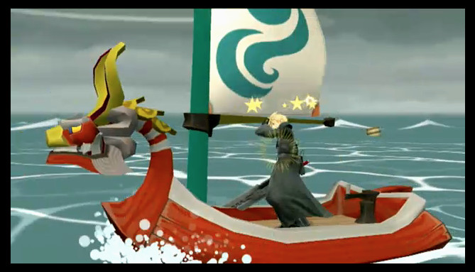 赤獅子の王に乗り物酔いするクラウド